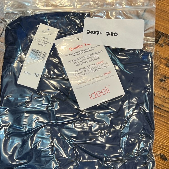 Eliza J Blue Short Sleeve Shirtwaist Dress - Picture 9 of 9